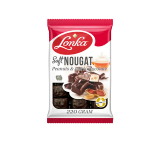 Lonka Soft Nougat Peanuts & Dark Choc 220g