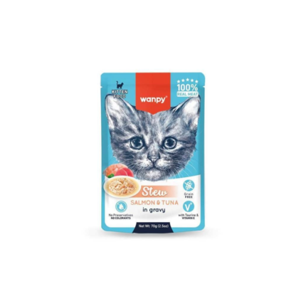 Wanpy Cat Pouch Salmon & Tuna Stew 70g