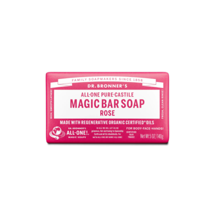 Dr Bronner Castile Bar Rose 140g