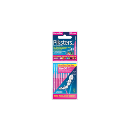 Piksters Interdental Brushes Size 00 Pink 10pk
