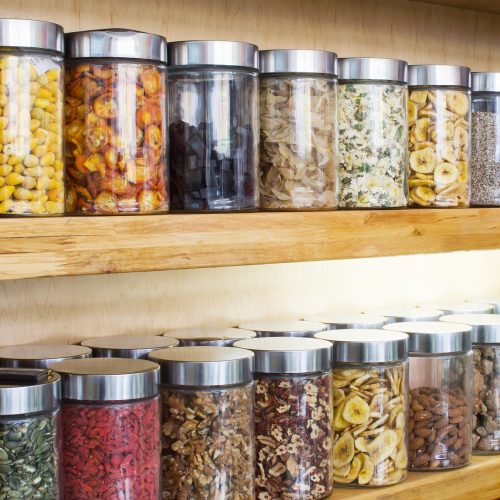 Traditional chinese medicine herbs and remedies in jars